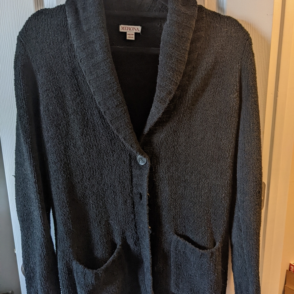 Fuzzy Button Down Cardigan
